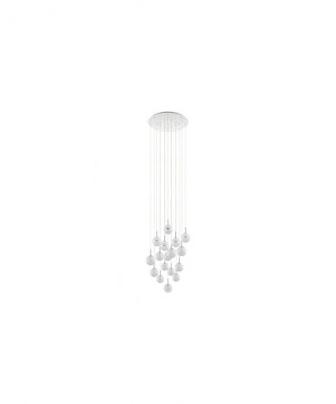 Lampadario Decorativo 17 Sfere Vetro Led Cromo Montefio Eglo