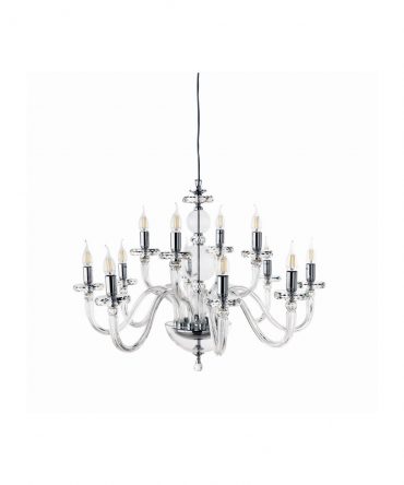 Lampadario In Vetro Bach 12 Luci Ondaluce Ciciriello
