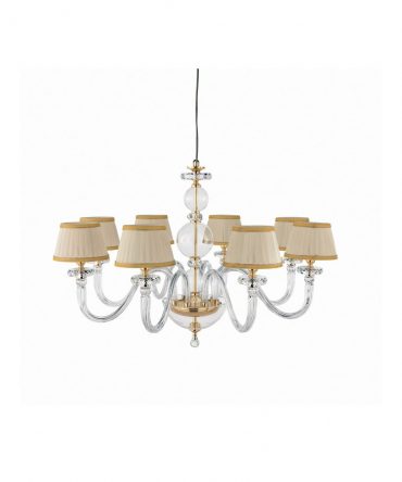 Lampadario In Vetro Bach 8 Luci Ondaluce Ciciriello