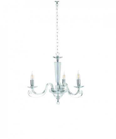 Lampadario In Vetro Cherubini 3 Luci Ondaluce Ciciriello