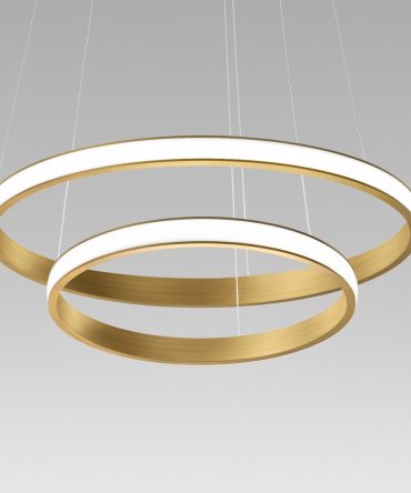 Lampadario led Gea Luce IOLE S2 40W LED 2000LM 3000°K dimmerabile alluminio oro classico interno