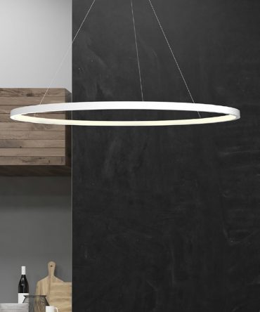 Lampadario cerchio led Sikrea OSLO S 68W 2700-5000°K Ø120cm Colore bianco o nero