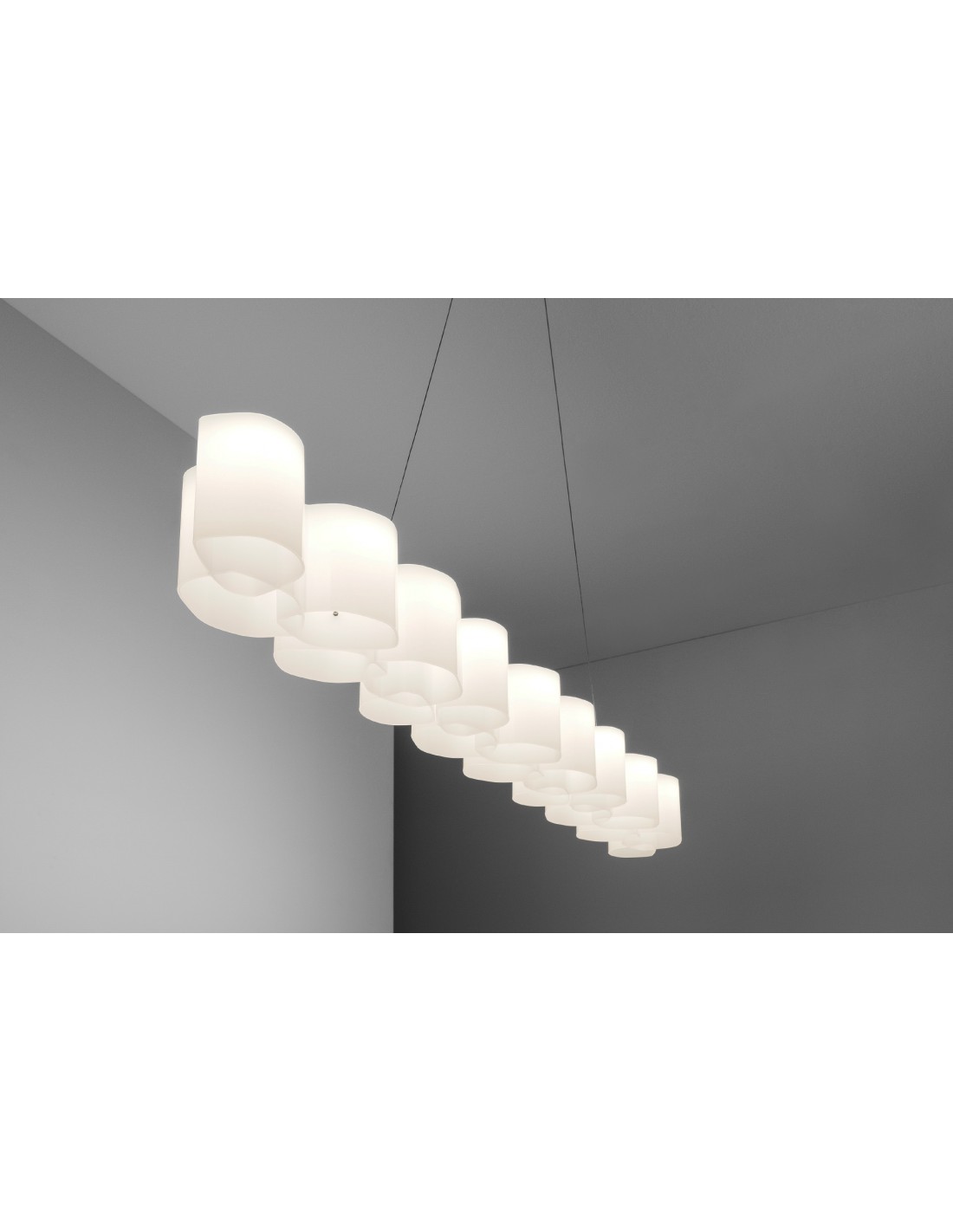 Lampadario Lineare Honey TopLed Dimmer Bianco Stilnovo 8680