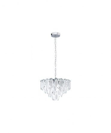 Lampadario Moderno 7 Luci Carvario Cromo Eglo