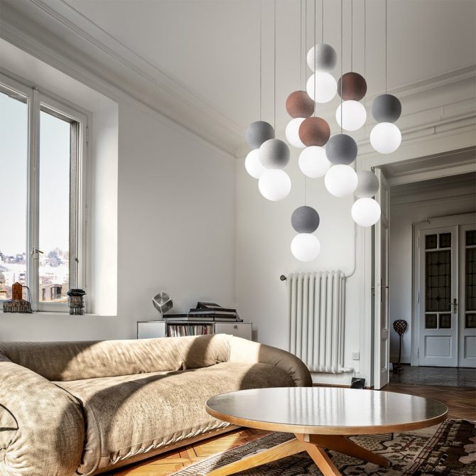 Gea Luce SFERA S10 Lampadario a Grappolo Multiluce in Vetro
