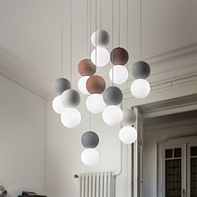 Gea Luce SFERA S10 Lampadario a Grappolo Multiluce in Vetro