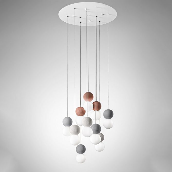 Gea Luce SFERA S10 Lampadario a Grappolo Multiluce in Vetro