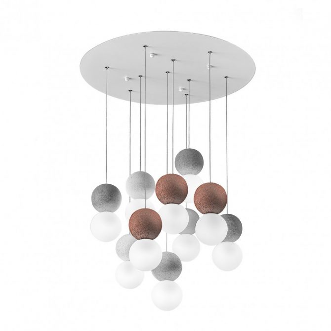 Gea Luce SFERA S10 Lampadario a Grappolo Multiluce in Vetro