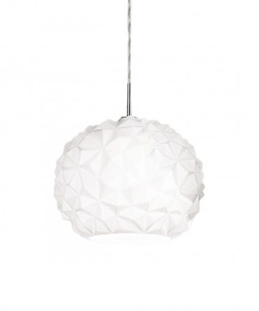 Lampadario moderno Perenz METEORA 6766 B E27 LED sospensione vetro bianco calata interno