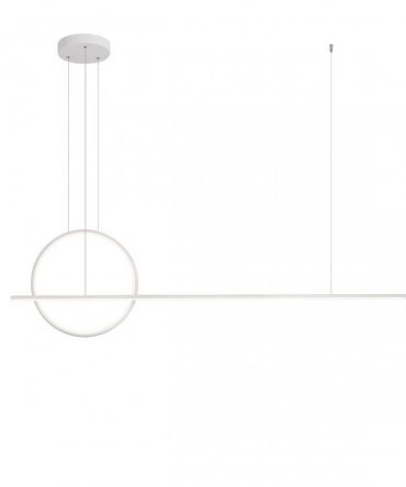 Redo Group Giotto Lampadario moderno bianco Led 46W Luce Calda o Luce Naturale