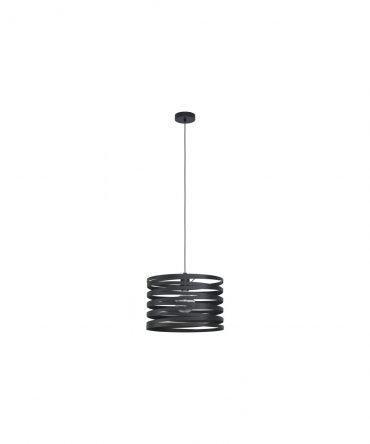 Lampadario Salotto Design Vortice Metallo Nero Cremella Eglo