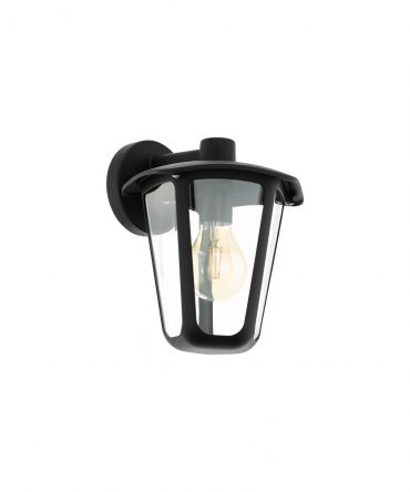 Lanterna Giardino Nera Da Parete Verso Il Basso Monreale IP44 Eglo