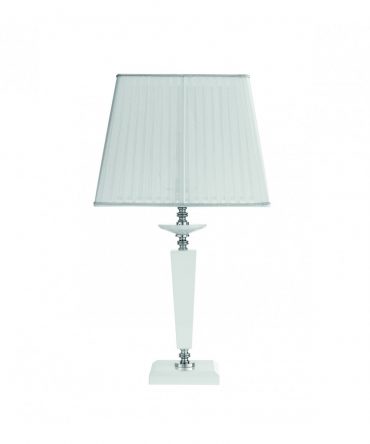 Lampada Tavolo In Vetro Cherubini Con Paralume Organza Ondaluce Ciciriello