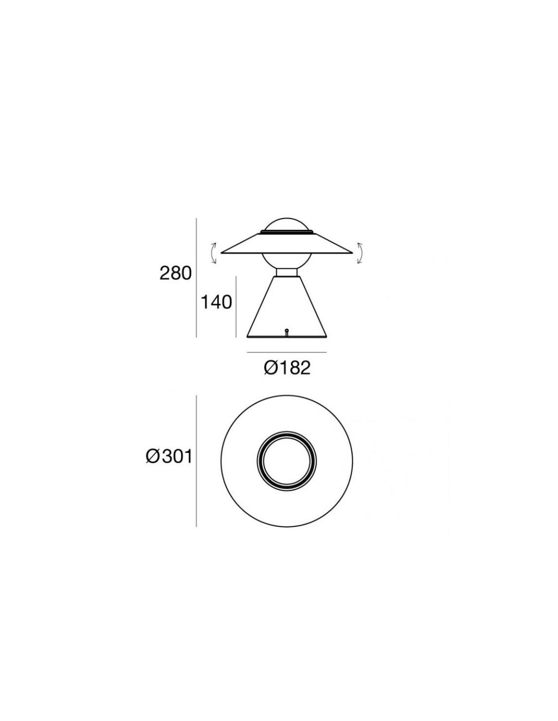 Lume Moderno Silhouette Con Cappello Fante Rosso Mattone Stilnovo 8968