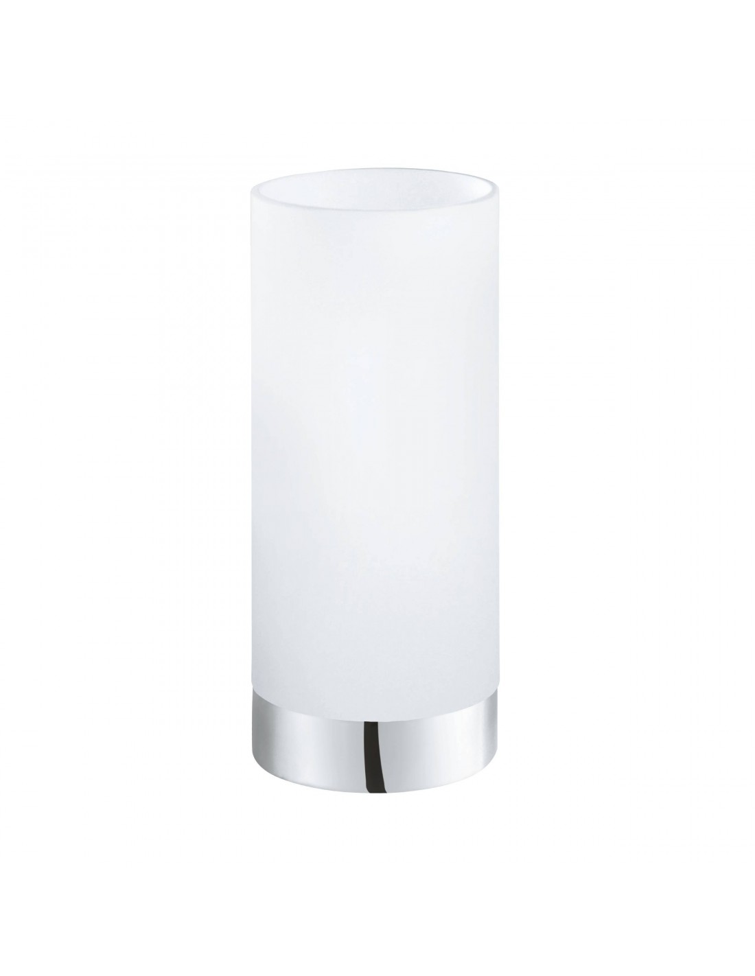 Lumetto Damasco 1xE27 Cromo E Vetro Bianco Ø10 cm Eglo