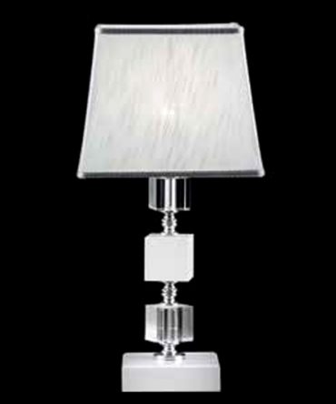 Lumetto In Vetro E Cristallo Bianco Livia Ø20 Ondaluce Ciciriello