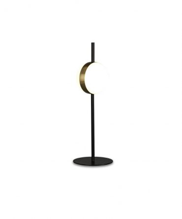 Lumetto Led Vintage Cuba Nero Oro Con Sfera Bianca Mantra 7164