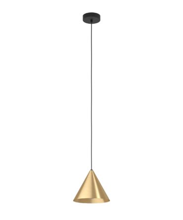 Lampada Sospensione Design Metallo Cono Ottone Narices Eglo
