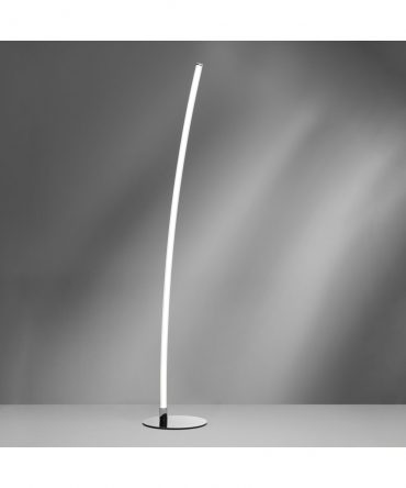 Piantana Light Line Cromo Asta Lineare Led 20w 3000k Dimmerabile Vivida International