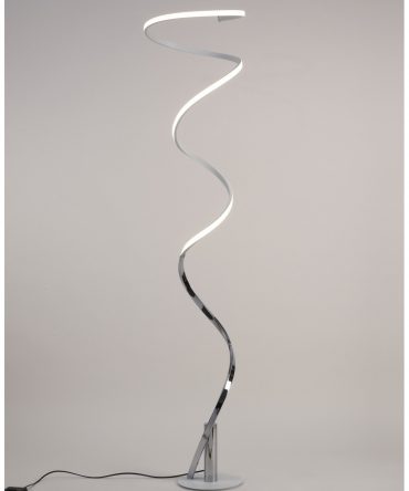 Piantana Moderna Helix Cromo Led 42w Dimmerabile Mantra 6100