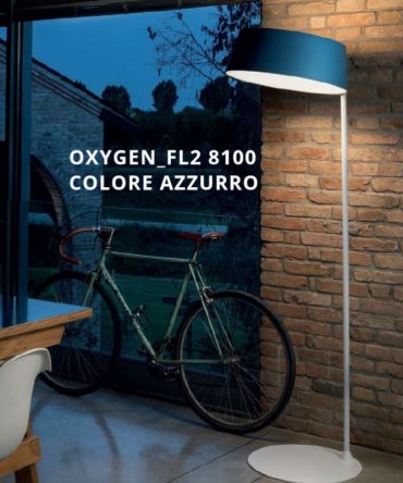 Piantana Oxygen FL2 azzurro Led dimmerabile Stilnovo Linea Light 8100