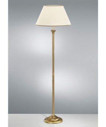 Piantana President classica ottone paralume chiaro Antea Luce