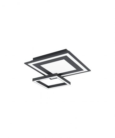 Plafone Doppio Quadrato Sottile Moderna Led Savatarila-Z Nero Eglo