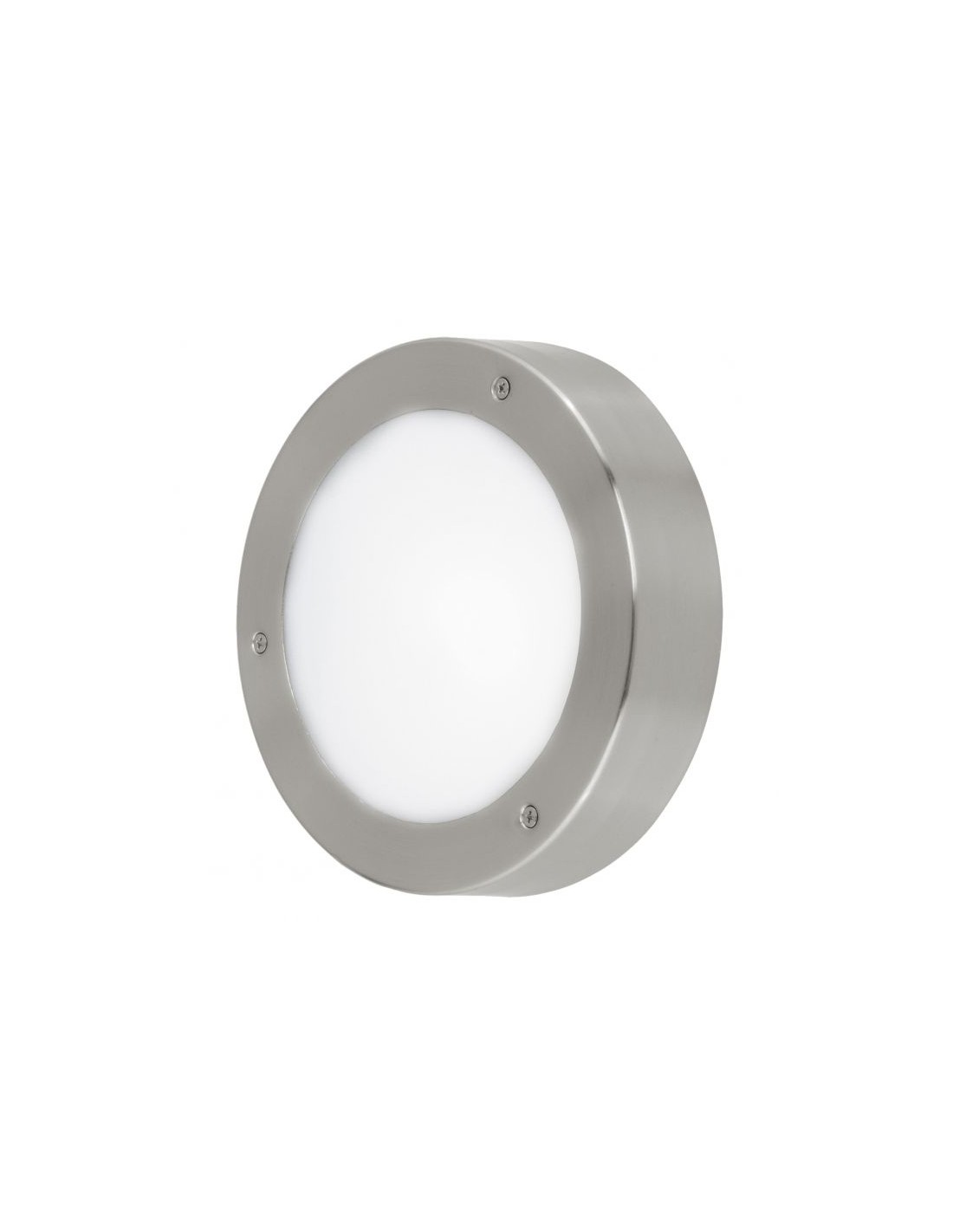 Plafoniera Applique Acciaio IP44 Rotonda Led Vento 2 Eglo