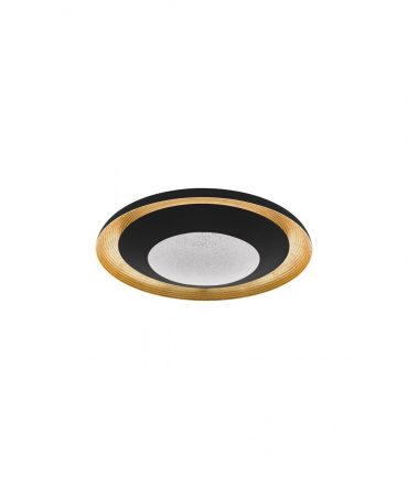 Plafoniera Applique Canicosa Led Dimmerabile Nero E Oro Eglo