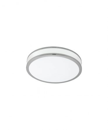 Plafoniera Applique Led Rotonda Bianco E Cromo Palermo Eglo