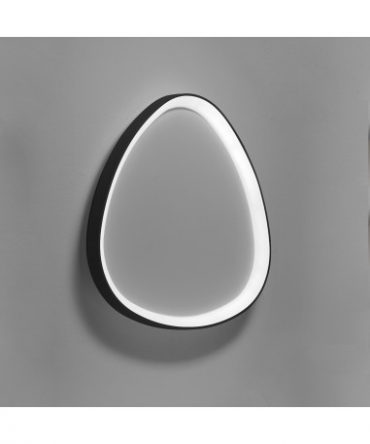 Plafoniera Applique Lifering Ovale Nero Led 28w 3000k/4000k L42,2 cm Vivida International