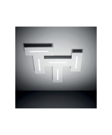 Plafoniera Applique Maze Bianco Led 37w 3000k L47 cm Vivida International