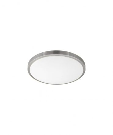 Plafoniera Applique Moderna Competa Led Bianco E Nichel Eglo