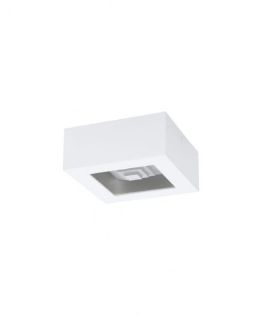 Plafoniera Applique Quadrata Moderna Led Bianco Ferreros Eglo