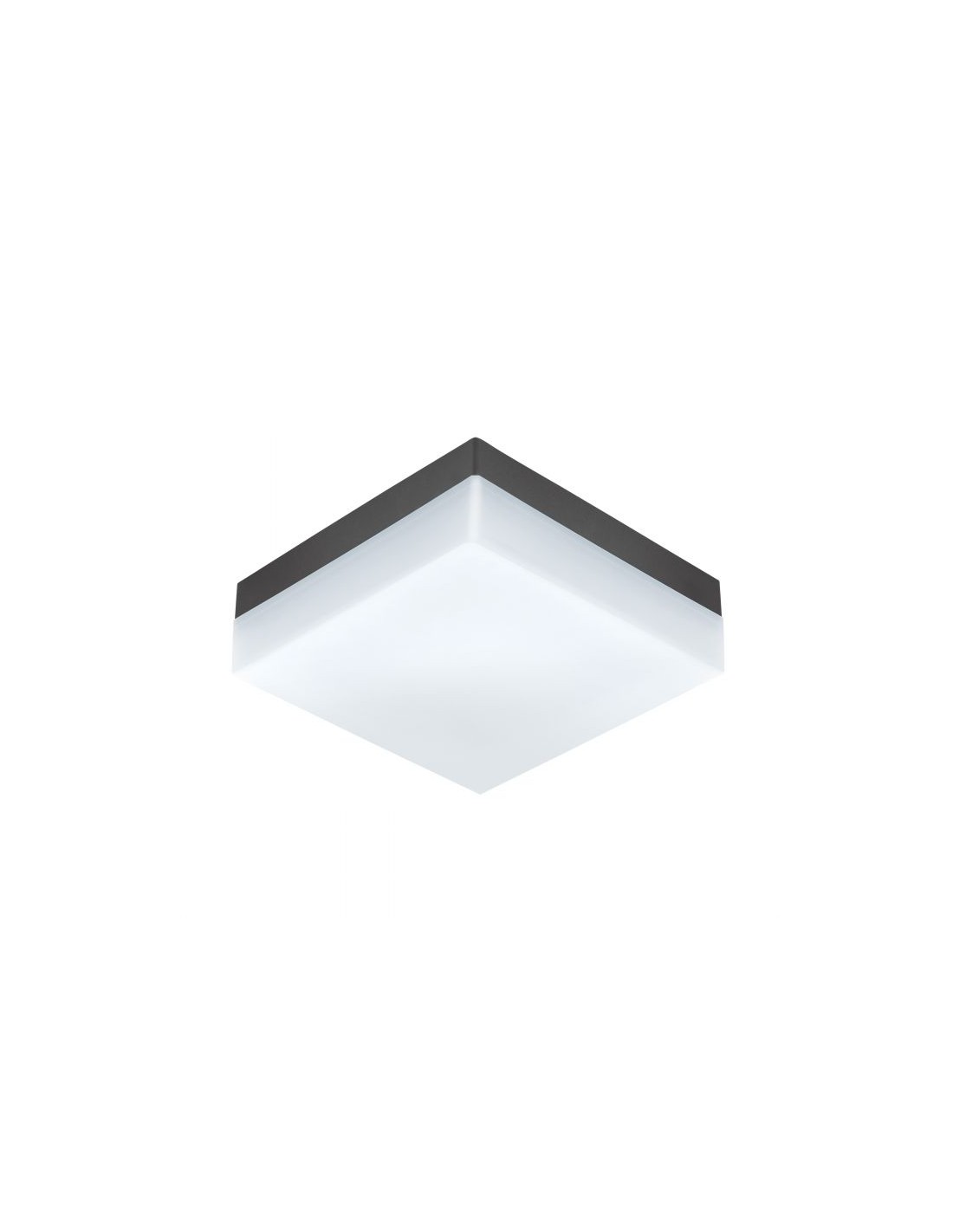 Plafoniera Applique Quadrata Sonella Bordo Nero Led IP44 Eglo