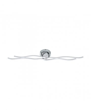 Plafoniera Applique Roncade 2 Bacchette Ondulate Led Cromo Eglo