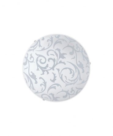 Plafoniera Applique Scalea Vetro Satinato Bianco Eglo