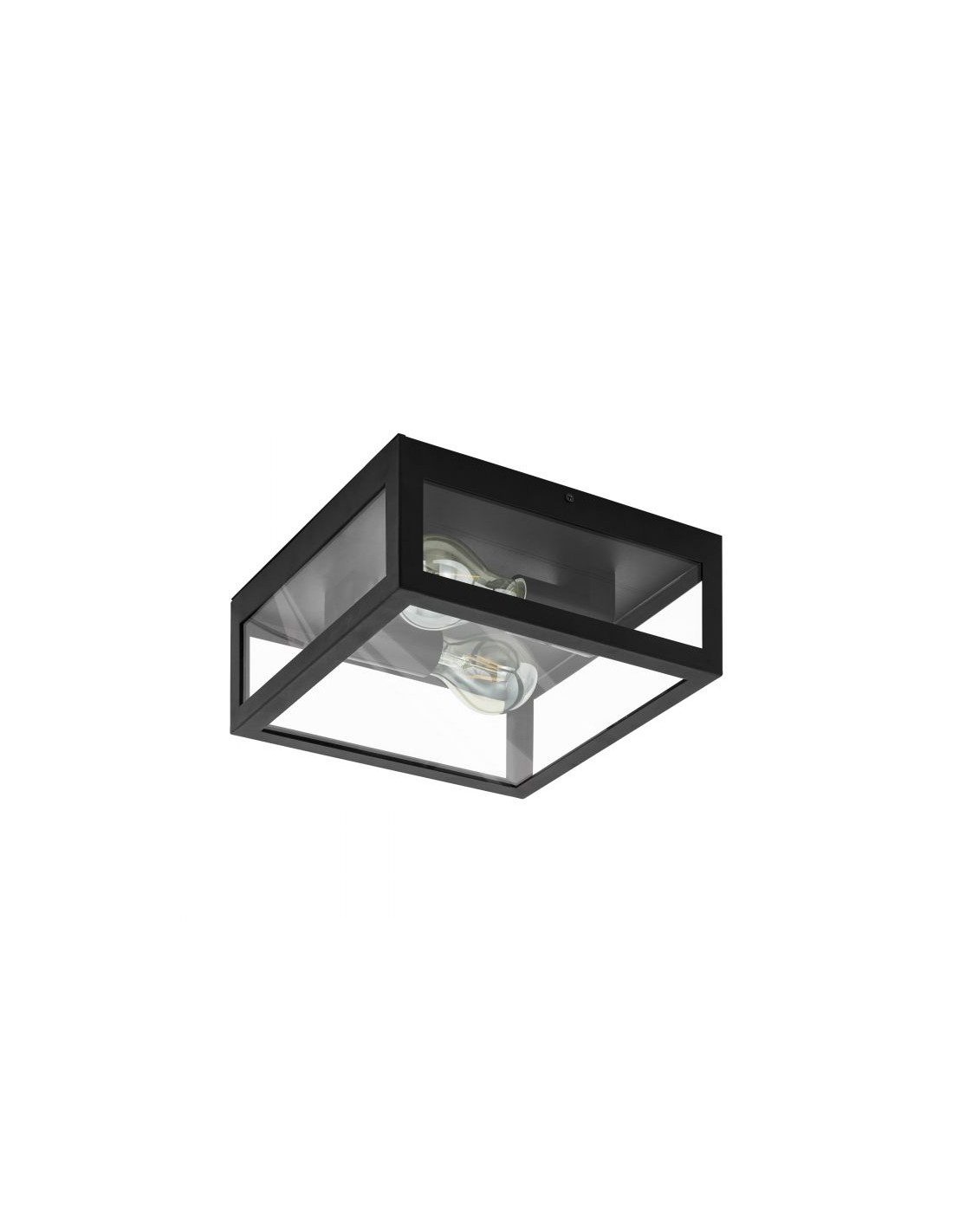 Plafoniera Applique Scatola Vetro 2 Luci Amezola Eglo