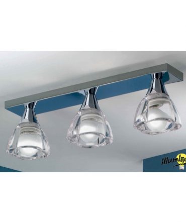 Plafoniera Claudia 3 luci rettangolare Illuminando