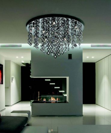 Plafoniera con pendenti in cristallo Galassia Ø80 cm Illuminando