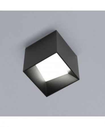 Plafoniera Cube Nero Led 11,5w 3000k IP44 Vivida International