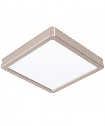 Plafoniera Fueva Led 16,5W 4000K Nichel Satinato 21x21 cm Eglo