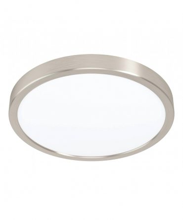 Plafoniera Fueva Led 20W 3000K Bianco E Nichel Satinato Ø28,5 cm Eglo