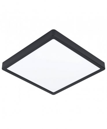 Plafoniera Fueva Led 20W 3000K Nero 28,5x28,5 cm Eglo
