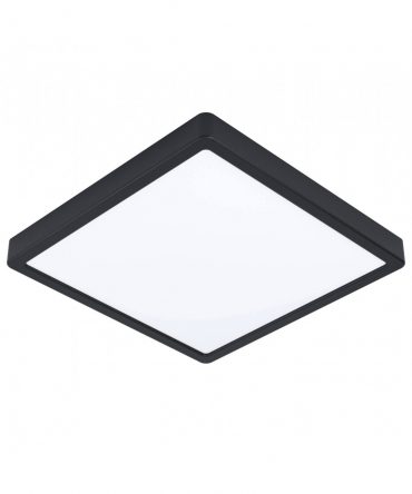 Plafoniera Fueva Led 20W 4000K Nero 28,5x28,5 cm Eglo