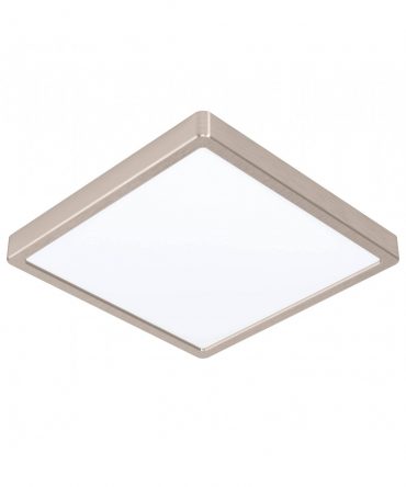 Plafoniera Fueva Led 20W 4000K Nichel Satinato 28,5x28,5 cm Eglo