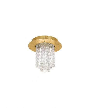 Plafoniera Led Dimmerabile Vilalones Oro Con Cristalli Ø50 cm Eglo