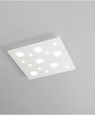 Plafoniera Moderna Checker Board ISYLUCE 61x61cm LED 60W Bianco