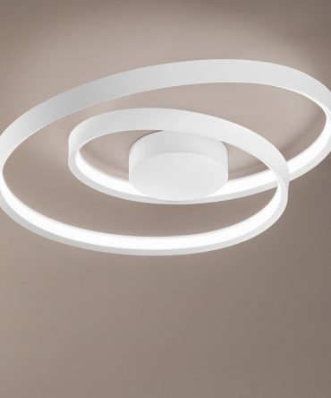 Plafoniera moderna Perenz RITMO 6617 B LC LED 55W 4400LM 3000°K lampada soffitto bianco interni IP20