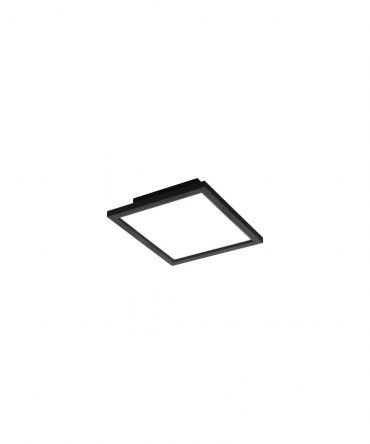 Plafoniera Nera Quadrata 30x30 cm Salobrena-Z Led Dimmer Eglo